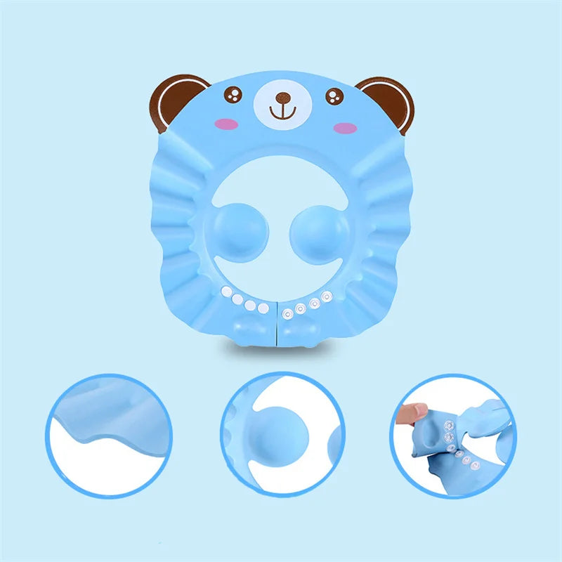 Adjustable Kids Hair Washing Hat, Ear Protection, Safe for Children