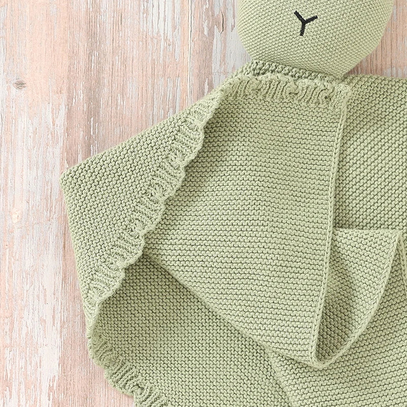 Soft Cotton Soothing Teddy Bear for Baby, Comfortable Teething Bibs for Sleeping and Nursing