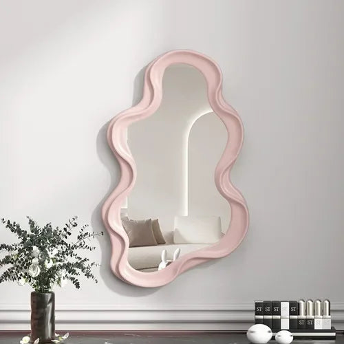 Lazzy House Wall Mirror for Bedroom Bathroom Kawaii Makeup Mirror  House Decoration Living Room Decoration Home Decor