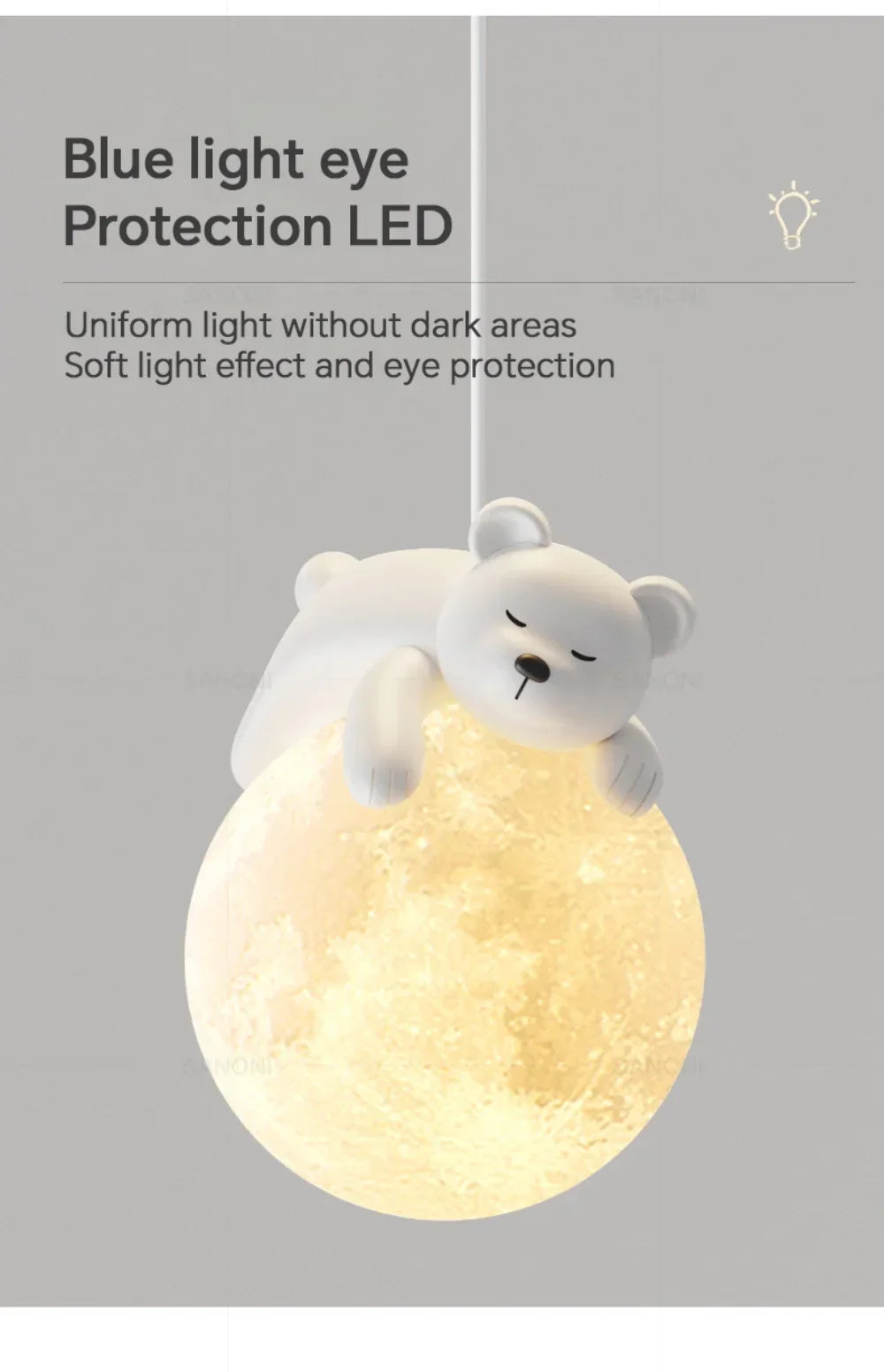 Nordic Little Bear LED Pendant Lamp Cute Rabbit For Hanging Lamp Dining Room Child Bedroom Bedside Chandelier Home Decor Fixture