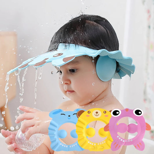 Adjustable Kids Hair Washing Hat, Ear Protection, Safe for Children