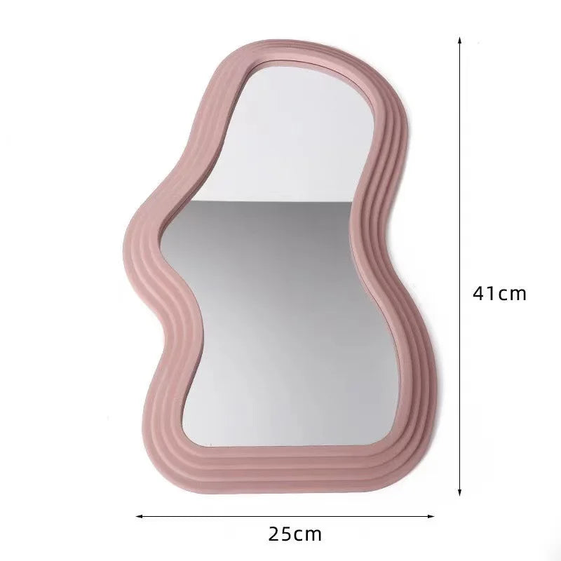 Lazzy House Wall Mirror for Bedroom Bathroom Kawaii Makeup Mirror  House Decoration Living Room Decoration Home Decor