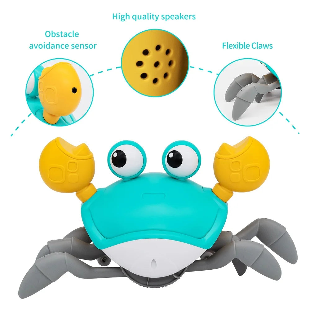 Dancing Crab Run Away Toy for Babies Crawling Interactive Escape Crabs Baby Birthday Thanksgiving Christmas Gift Battery Edition Hekla Home