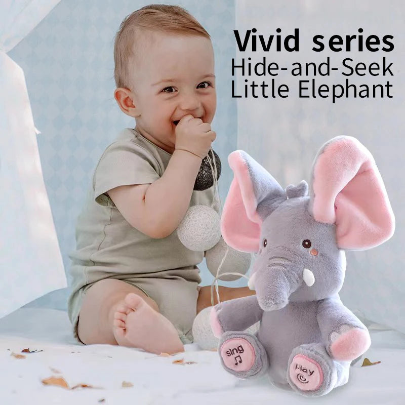 Animated Elephant Toys Plush Singing Elephant with Ears Moving Electric Plush Toy Cute Elephant Stuffed Animal Toy for Baby Gift Hekla Home