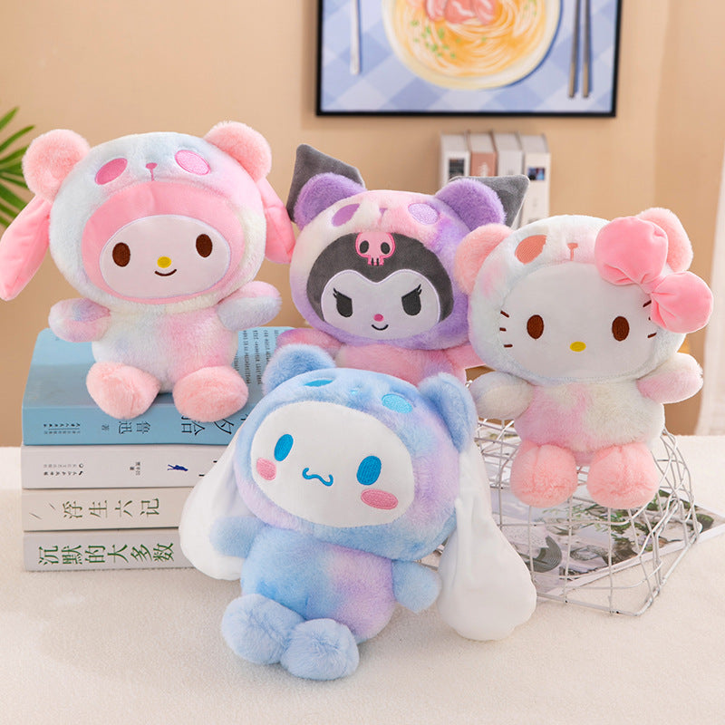 Sanrio 25Cm Anime Sanriod Toys Kawaii Kuromi  Cinnamorol Plush Soft Stuffed Animals Doll Plushie Pillow Children's Toys Gifts