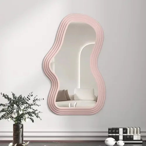 Lazzy House Wall Mirror for Bedroom Bathroom Kawaii Makeup Mirror  House Decoration Living Room Decoration Home Decor