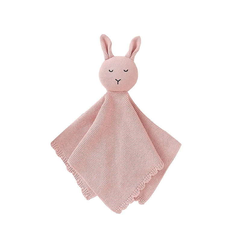 Soft Cotton Soothing Teddy Bear for Baby, Comfortable Teething Bibs for Sleeping and Nursing