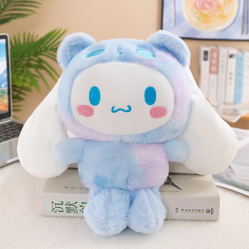 Sanrio 25Cm Anime Sanriod Toys Kawaii Kuromi  Cinnamorol Plush Soft Stuffed Animals Doll Plushie Pillow Children's Toys Gifts