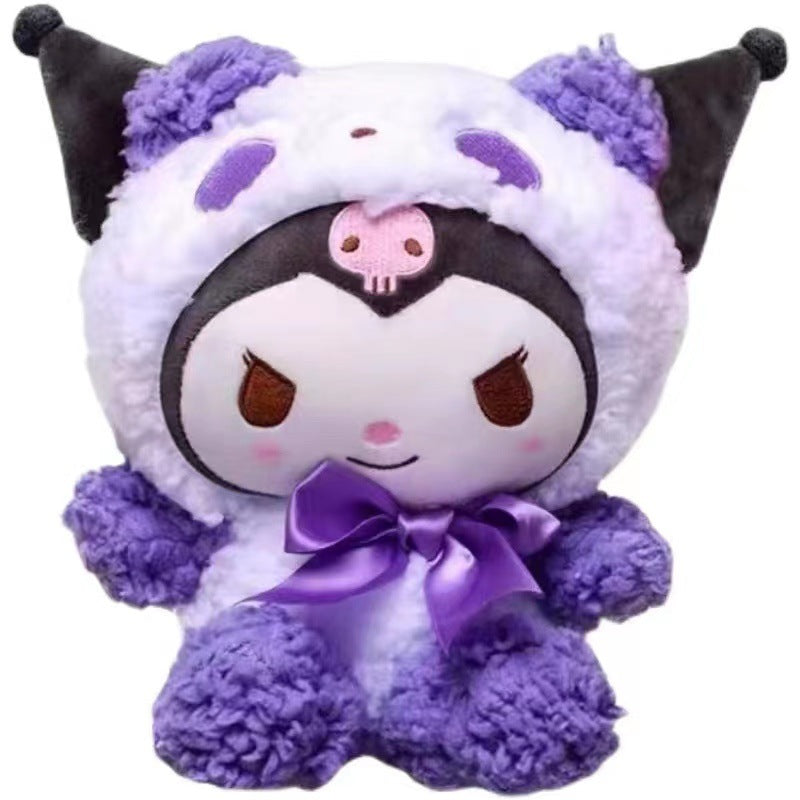 Sanrio 25Cm Anime Sanriod Toys Kawaii Kuromi  Cinnamorol Plush Soft Stuffed Animals Doll Plushie Pillow Children's Toys Gifts