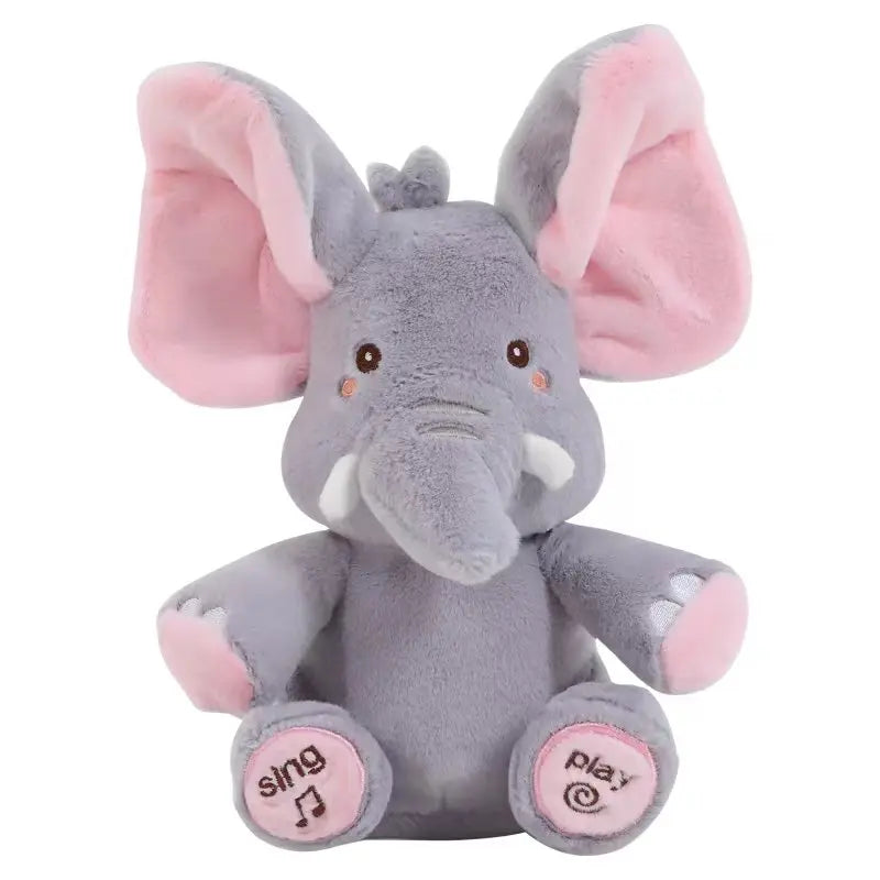 Animated Elephant Toys Plush Singing Elephant with Ears Moving Electric Plush Toy Cute Elephant Stuffed Animal Toy for Baby Gift Hekla Home