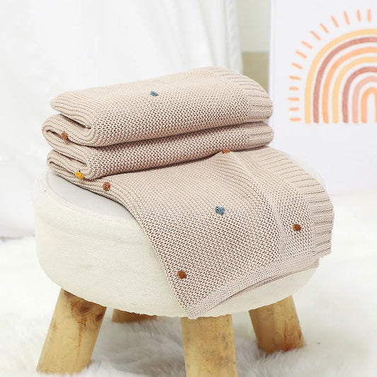 Newborn Baby Blankets 90*70cm Knitted Infant Kids Ultra-Soft Cotton Muslin Swaddle Wrap Stuff Toddler Comforter Sheet