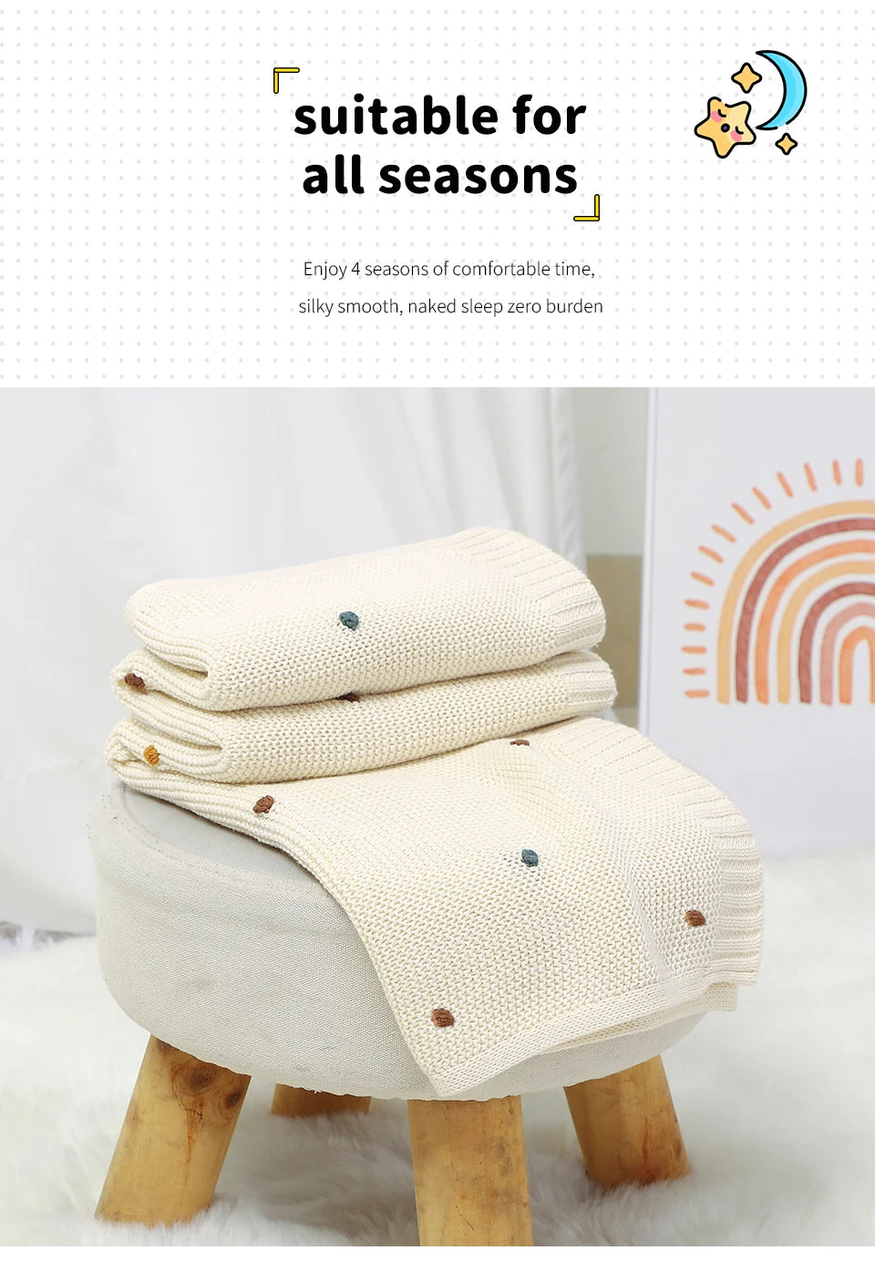 Newborn Baby Blankets 90*70cm Knitted Infant Kids Ultra-Soft Cotton Muslin Swaddle Wrap Stuff Toddler Comforter Sheet