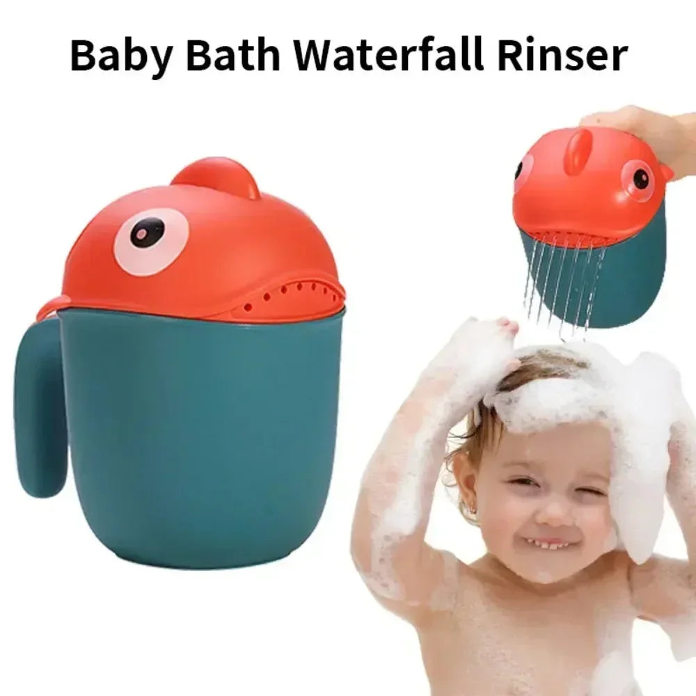 1pcs Waterfall Bath Rinse Kids Shampoo Cup Multi-function Spoons Shower Toys for Children.