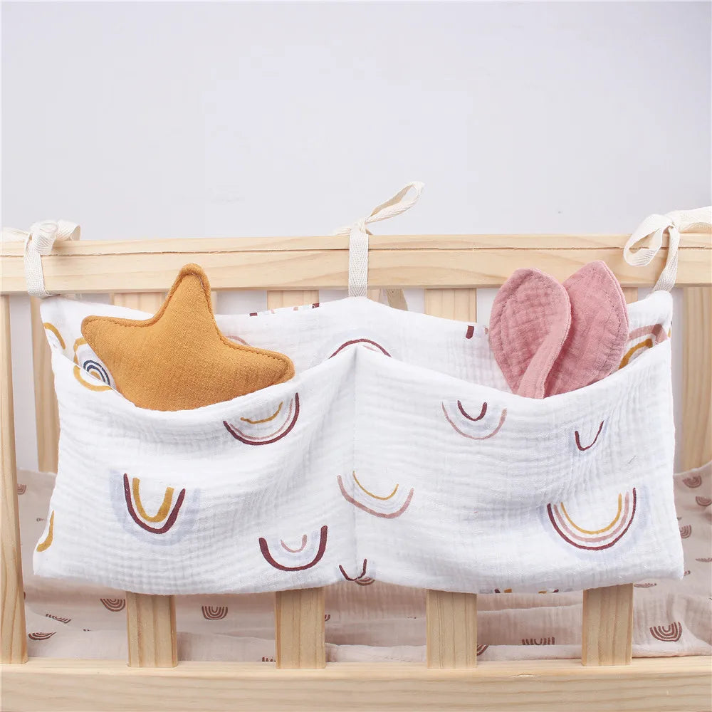 Baby Diaper Bag Multifunctional Crib Storage Bag Toddler Bed Headboard Organizer For Kids Baby Bedding Accessories Newborn Hekla Home