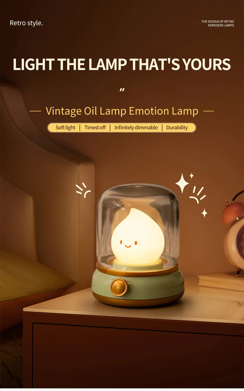 Candle LED Night Light Rechanrgeable Table Lamp Mood Light Cute Cartoon Bedroom Decoration Night Atmosphere Lamp Children's Gift