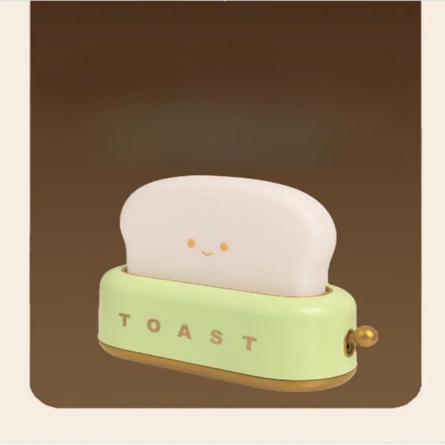 Bread Toast Light Toaster Nightlight Creative Rechargeable Led Lamp Bedroom For Birthday Gift