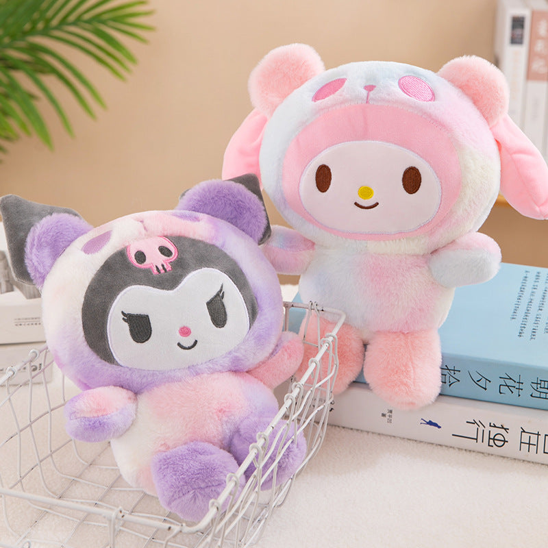 Sanrio 25Cm Anime Sanriod Toys Kawaii Kuromi  Cinnamorol Plush Soft Stuffed Animals Doll Plushie Pillow Children's Toys Gifts