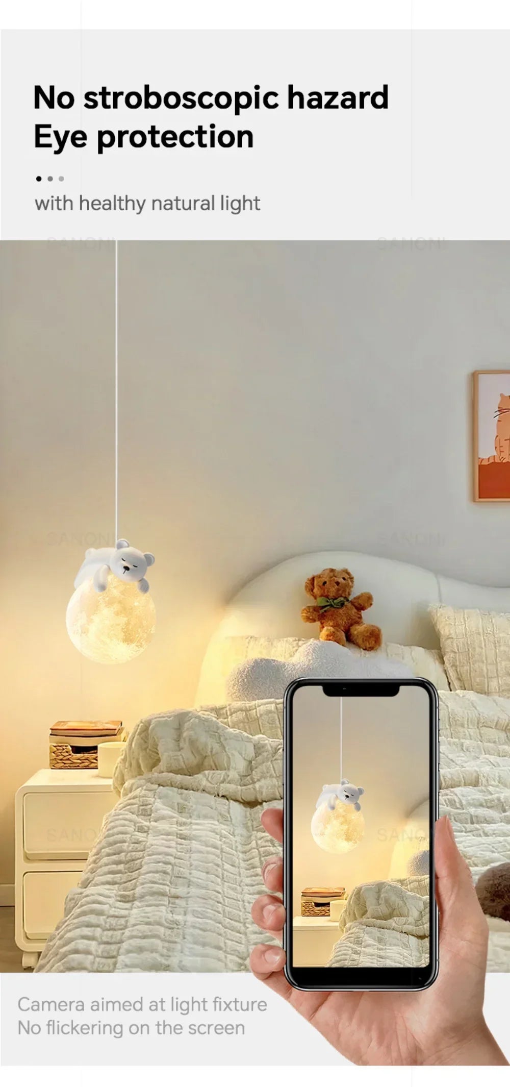 Nordic Little Bear LED Pendant Lamp Cute Rabbit For Hanging Lamp Dining Room Child Bedroom Bedside Chandelier Home Decor Fixture