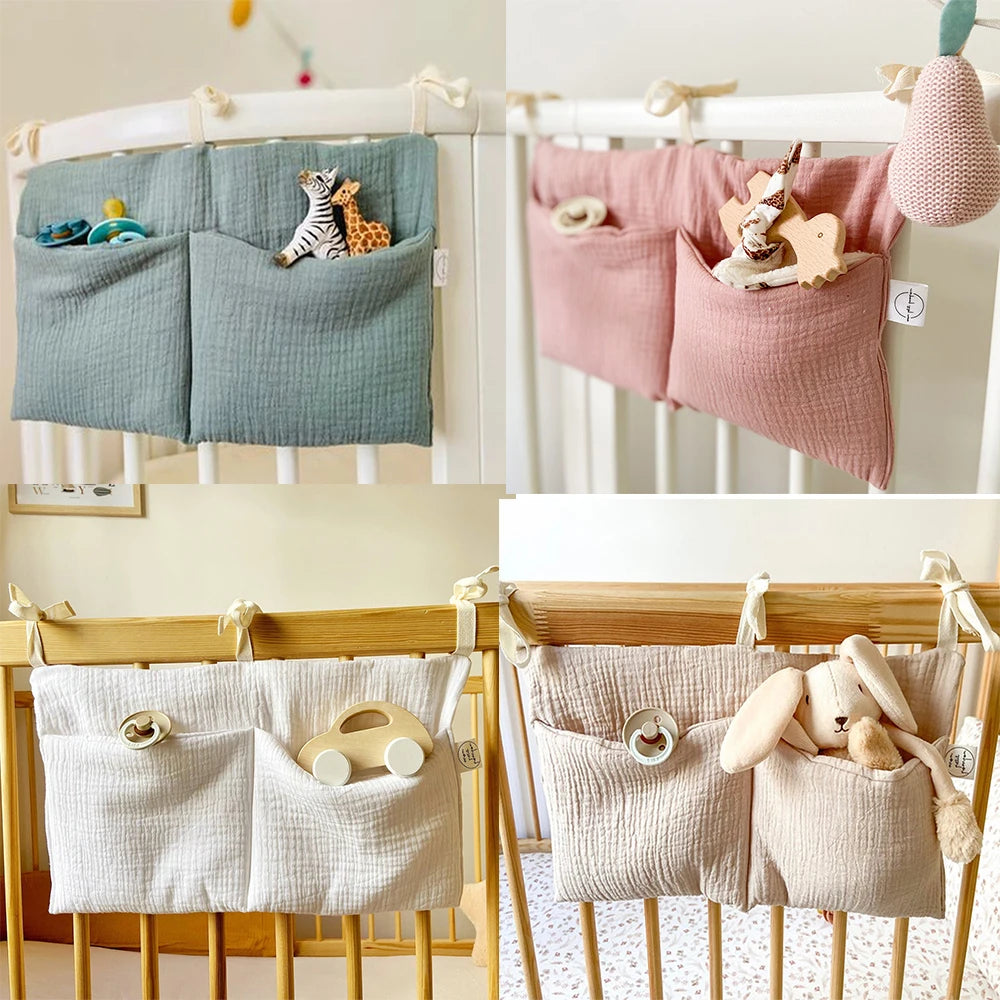 Baby Diaper Bag Multifunctional Crib Storage Bag Toddler Bed Headboard Organizer For Kids Baby Bedding Accessories Newborn Hekla Home