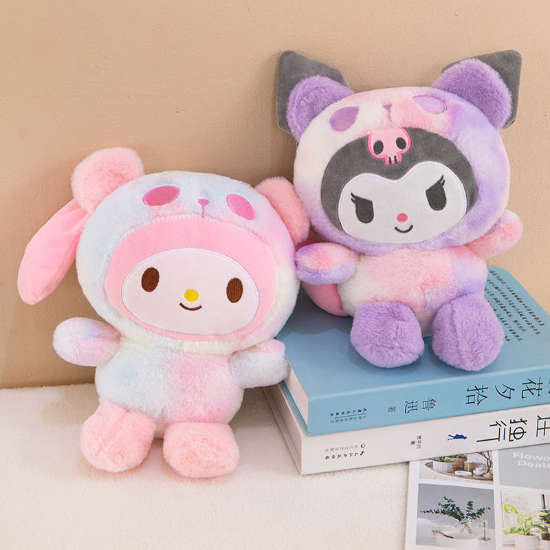 Sanrio 25Cm Anime Sanriod Toys Kawaii Kuromi  Cinnamorol Plush Soft Stuffed Animals Doll Plushie Pillow Children's Toys Gifts