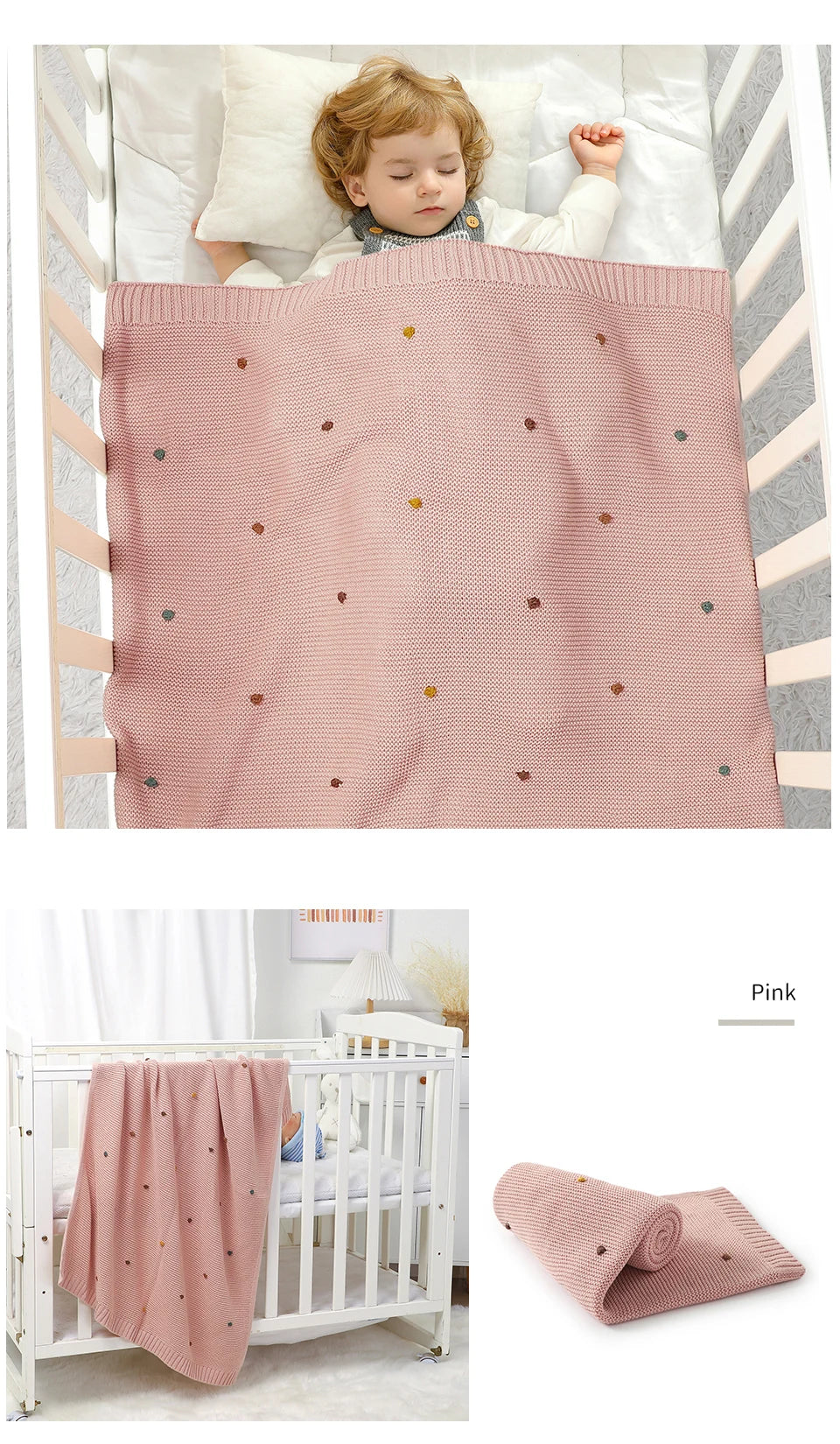 Newborn Baby Blankets 90*70cm Knitted Infant Kids Ultra-Soft Cotton Muslin Swaddle Wrap Stuff Toddler Comforter Sheet